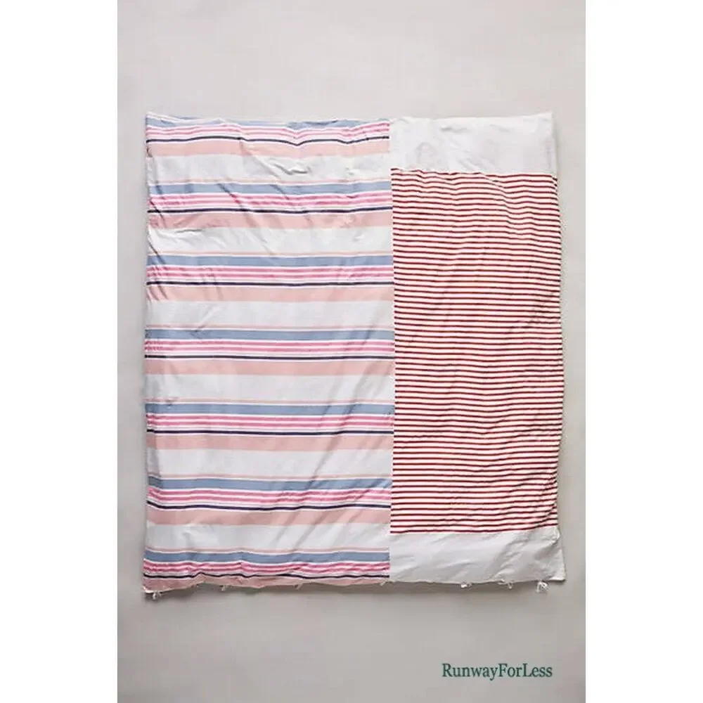 New ANTHROPOLOGIE Makeda Lemlem Liya Kebede Stripes Twin Bed Duvet Cover